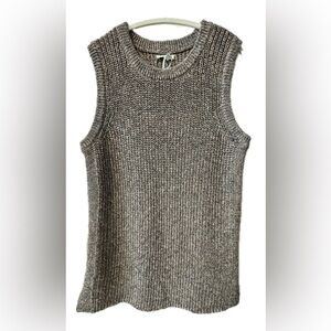 NWOT Ella Moss Space Dye Knit Sweater Tank Juniors L Multicolor Chunky Knit